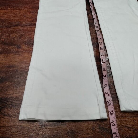 Banana Republic White Low Rise Twee Relaxed Trouser Women's Size 25 - Picture 15 of 16